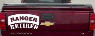 Ranger Retired Solid Military Car or Truck Window Vinyl Decal Sticker