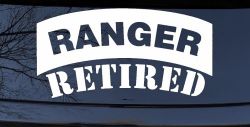 Ranger Retired Solid Military Car or Truck Window Decal Sticker