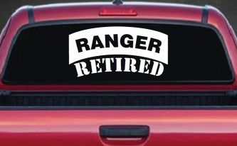 Ranger Retired Solid Military Car or Truck Window Decal Sticker