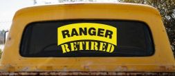 Ranger Retired Solid Military Car or Truck Window Decal Sticker (Yellow)