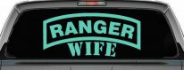 Ranger Wife Military Car or Truck Window Vinyl Decal Sticker (Mint)