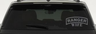 Ranger Wife Military Car or Truck Window Decal Sticker (Silver)