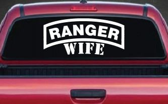 Ranger Wife Military Car or Truck Window Decal Sticker