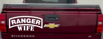 Ranger Wife Military Car or Truck Window Decal Sticker (White)