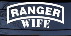 Ranger Wife Military Car or Truck Window Decal Sticker