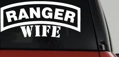 Ranger Wife Military Car or Truck Window Vinyl Decal Sticker