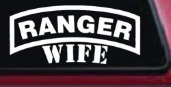 Ranger Wife Military Car or Truck Window Decal Sticker