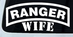 Ranger Wife Military Car or Truck Window Decal Sticker