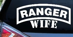 Ranger Wife Military Car or Truck Window Decal Sticker