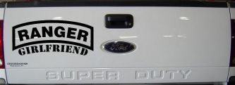 Ranger Girlfriend Military Car or Truck Window Decal Sticker (Black)