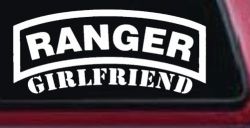 Ranger Girlfriend Military Car or Truck Window Decal Sticker