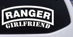 Ranger Girlfriend Military Car or Truck Window Decal Sticker