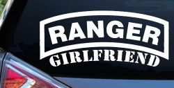 Ranger Girlfriend Military Car or Truck Window Decal Sticker