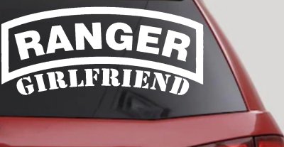 Ranger Girlfriend Military Car or Truck Window Vinyl Decal Sticker