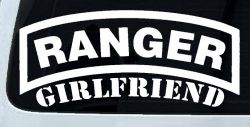 Ranger Girlfriend Military Car or Truck Window Decal Sticker