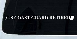 US COAST GUARD RETIRED Military Car or Truck Window Decal Sticker