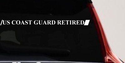 US COAST GUARD RETIRED Military Car or Truck Window Vinyl Decal Sticker