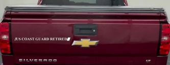 US COAST GUARD RETIRED Military Car or Truck Window Decal Sticker (White)