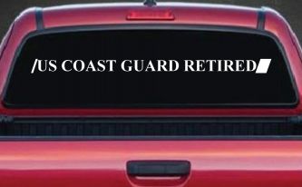 US COAST GUARD RETIRED Military Car or Truck Window Decal Sticker