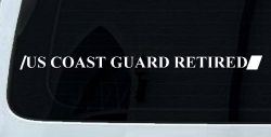 US COAST GUARD RETIRED Military Car or Truck Window Decal Sticker