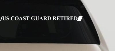 US COAST GUARD RETIRED Military Car or Truck Window Vinyl Decal Sticker
