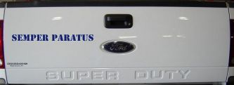 SEMPER PARATUS Military Car or Truck Window Decal Sticker (Navy)