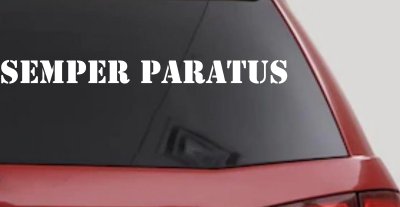 SEMPER PARATUS Military Car or Truck Window Vinyl Decal Sticker