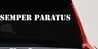 SEMPER PARATUS Military Car or Truck Window Vinyl Decal Sticker
