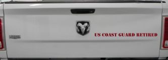US Coast Guard Retired Military Car or Truck Window Decal Sticker (Burgundy)
