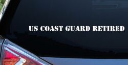 US Coast Guard Retired Military Car or Truck Window Decal Sticker