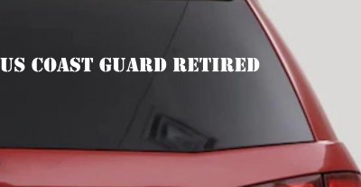 US Coast Guard Retired Military Car or Truck Window Vinyl Decal Sticker