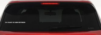 US Coast Guard Retired Military Car or Truck Window Decal Sticker (White)