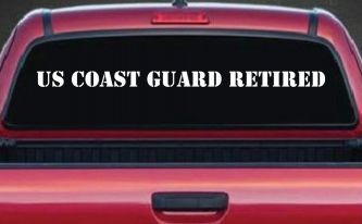 US Coast Guard Retired Military Car or Truck Window Decal Sticker