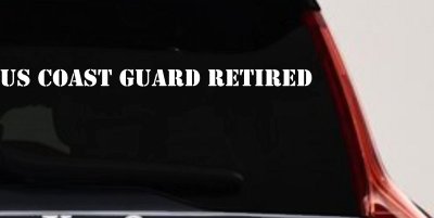 US Coast Guard Retired Military Car or Truck Window Vinyl Decal Sticker