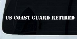 US Coast Guard Retired Military Car or Truck Window Decal Sticker