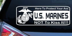Marine Protect You Military Car or Truck Window Decal Sticker