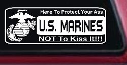 Marine Protect You Military Car or Truck Window Decal Sticker