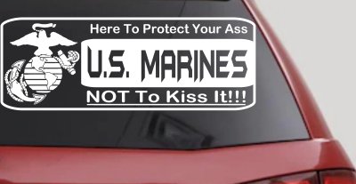 Marine Protect You Military Car or Truck Window Vinyl Decal Sticker