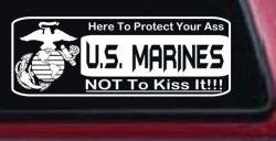 Marine Protect You Military Car or Truck Window Decal Sticker