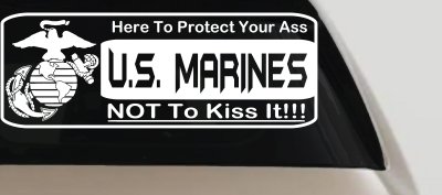 Marine Protect You Military Car or Truck Window Vinyl Decal Sticker