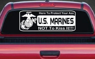 Marine Protect You Military Car or Truck Window Decal Sticker