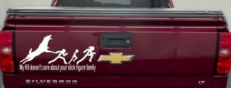 My K9 Dog Doesn't Care About Your Stick Figure Family Funny Car or Truck Window Decal Sticker (White)