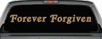 Forever Forgiven Christian Car or Truck Window Decal Sticker (Light Brown)