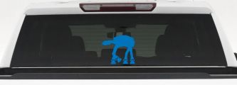 Walker AT-AT Sci Fi Car or Truck Window Decal Sticker (Sky Blue)