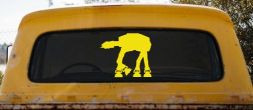 Walker AT-AT Sci Fi Car or Truck Window Decal Sticker (Yellow)