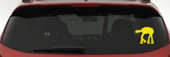 Walker AT-AT Sci Fi Car or Truck Window Vinyl Decal Sticker (Yellow)