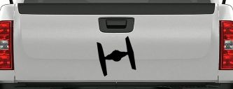 TIE Fighter Car or Truck Window Decal Sticker (Black)