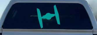 TIE Fighter Car or Truck Window Decal Sticker (Turquoise)