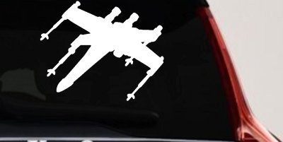 X-Wing Fighter Sci Fi Car or Truck Window Vinyl Decal Sticker