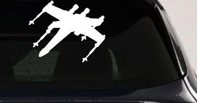 X-Wing Fighter Sci Fi Car or Truck Window Vinyl Decal Sticker